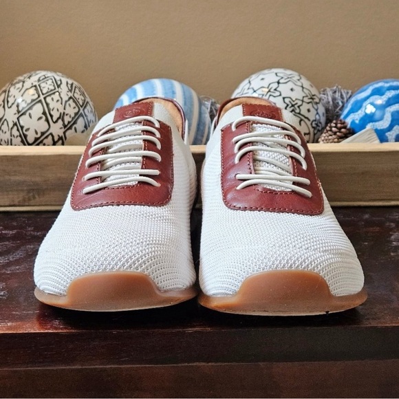 Born Barrett Knit Sneakers Tan/White Slip-Ons Mens Sizes NWT - Picture 7 of 15